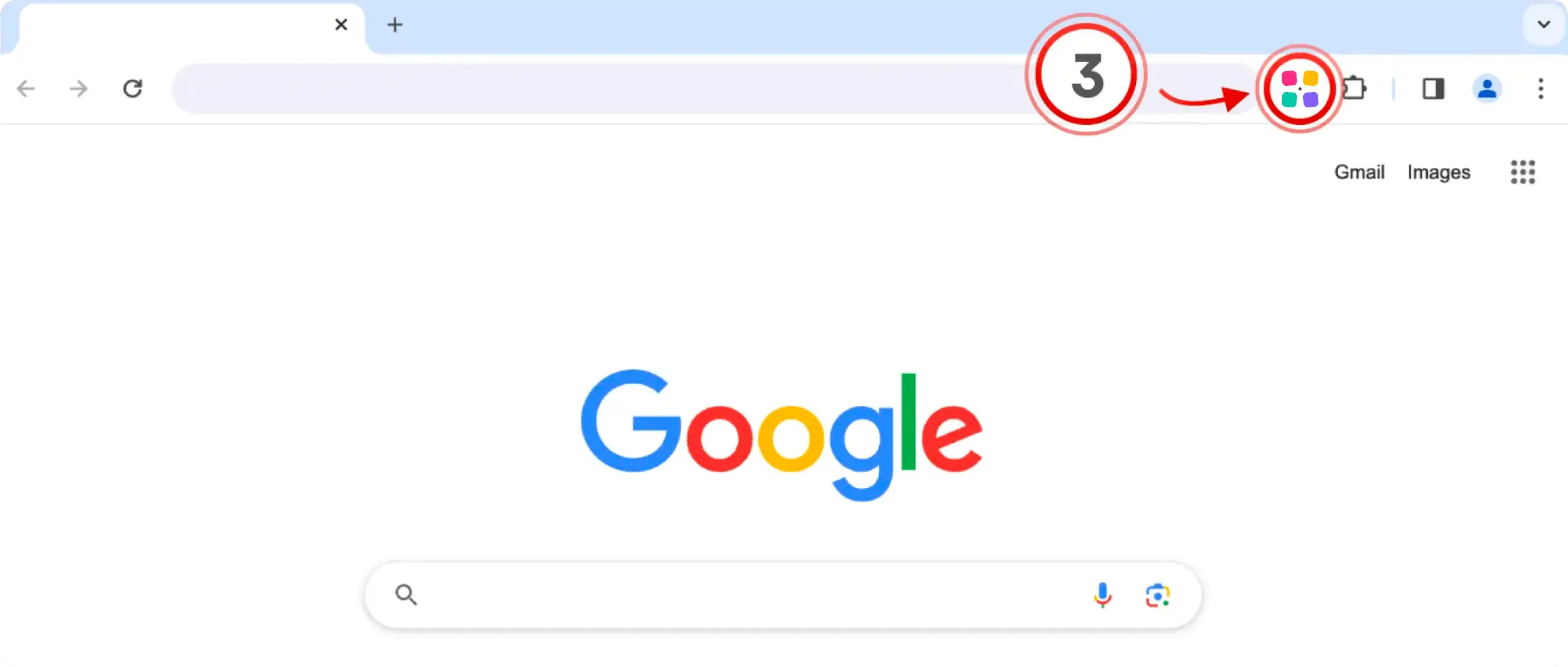 Click the pin icon to pin the extension