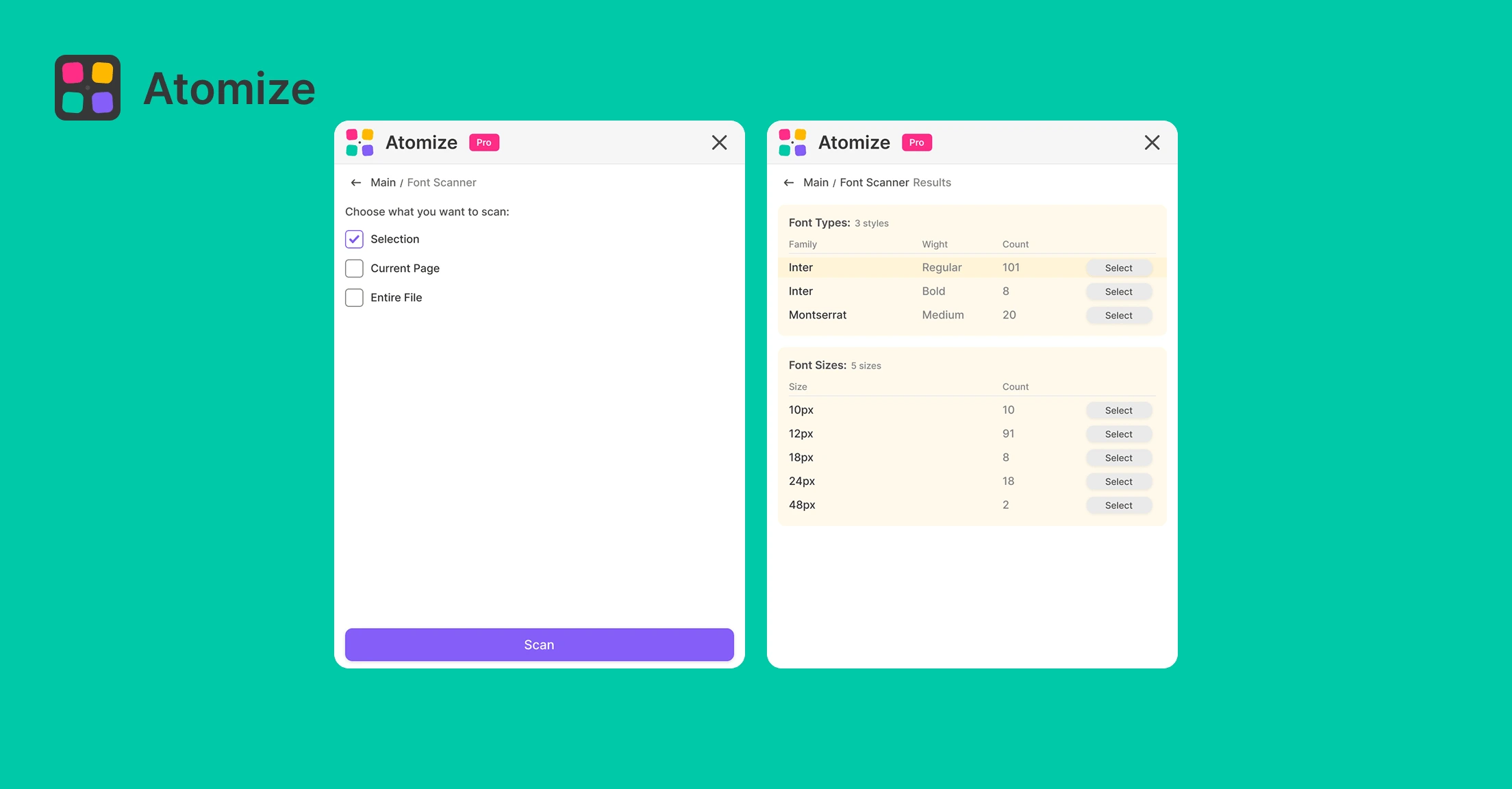 Font Scanner para Figma